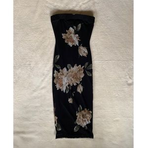 Black Floral Windsor Dress